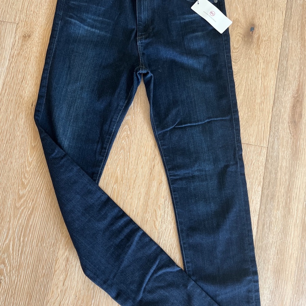 AG Adriano Goldschied The Farrah Skinny High Rise Dark Jean Pants $168 Size 27